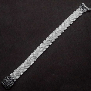 Knitting Model Silver Bracelet