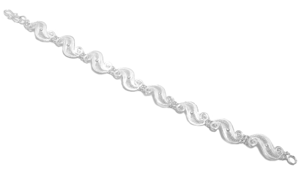 Wave Model Silver Bracelet