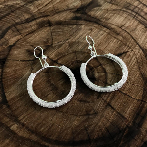 Ring Model Silver Earrings