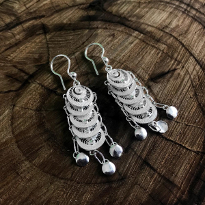 Pendant Model Silver Earrings